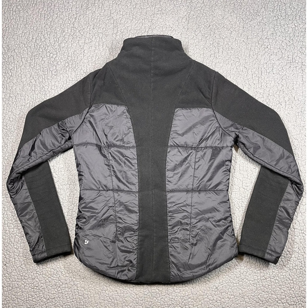 Lululemon St Moritz Jacket Womens 6 Black Fleece Zip Insulated Running Yoga - Picture 8 of 12